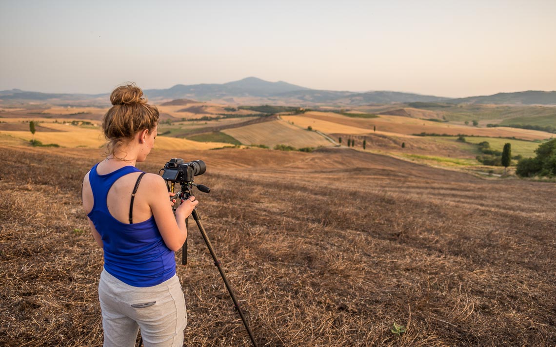 Val Orcia Toscana Nikon School Workshop Paesaggio Notturna Via Lattea Startrail 00058