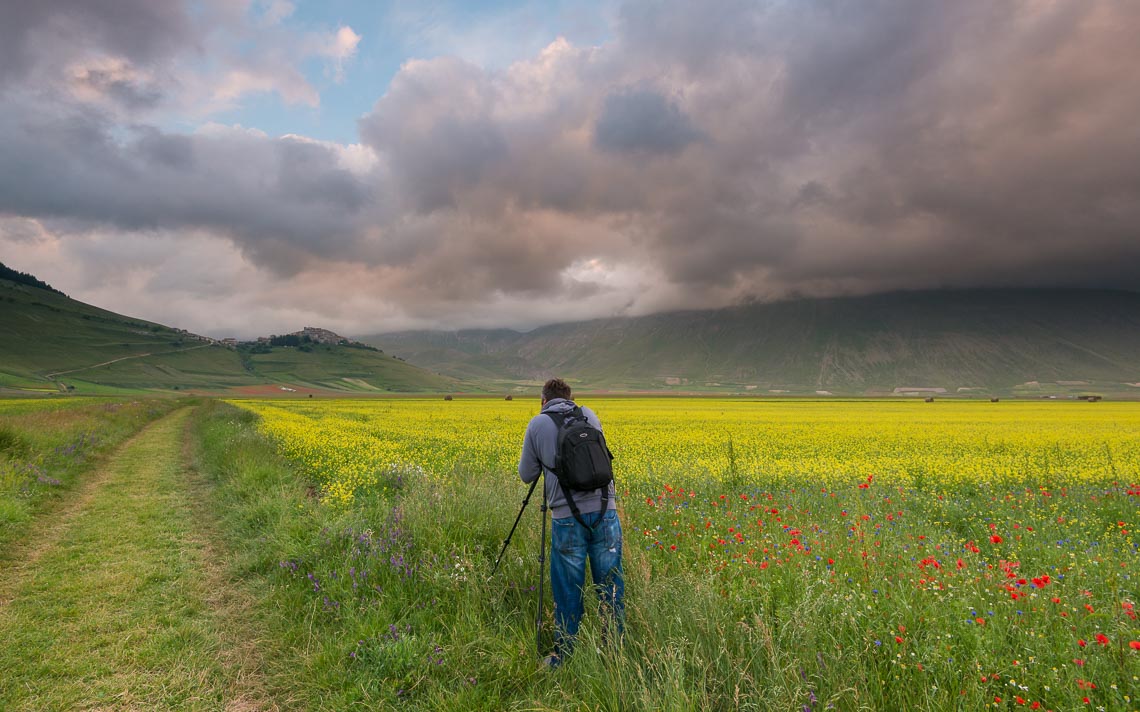 Castelluccio Fioritura Nikon School Workshop Paesaggio Notturna Via Lattea Startrail 00015