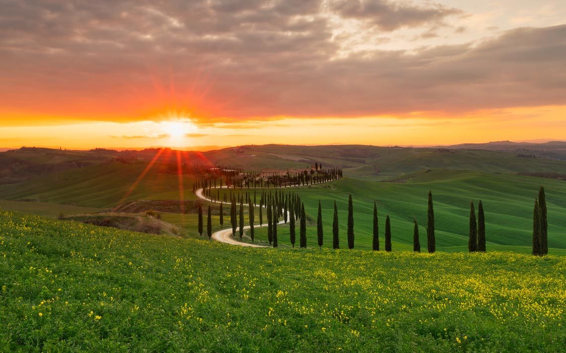 Val Orcia Toscana Nikon School Workshop Paesaggio Notturna Via Lattea Startrail 00076