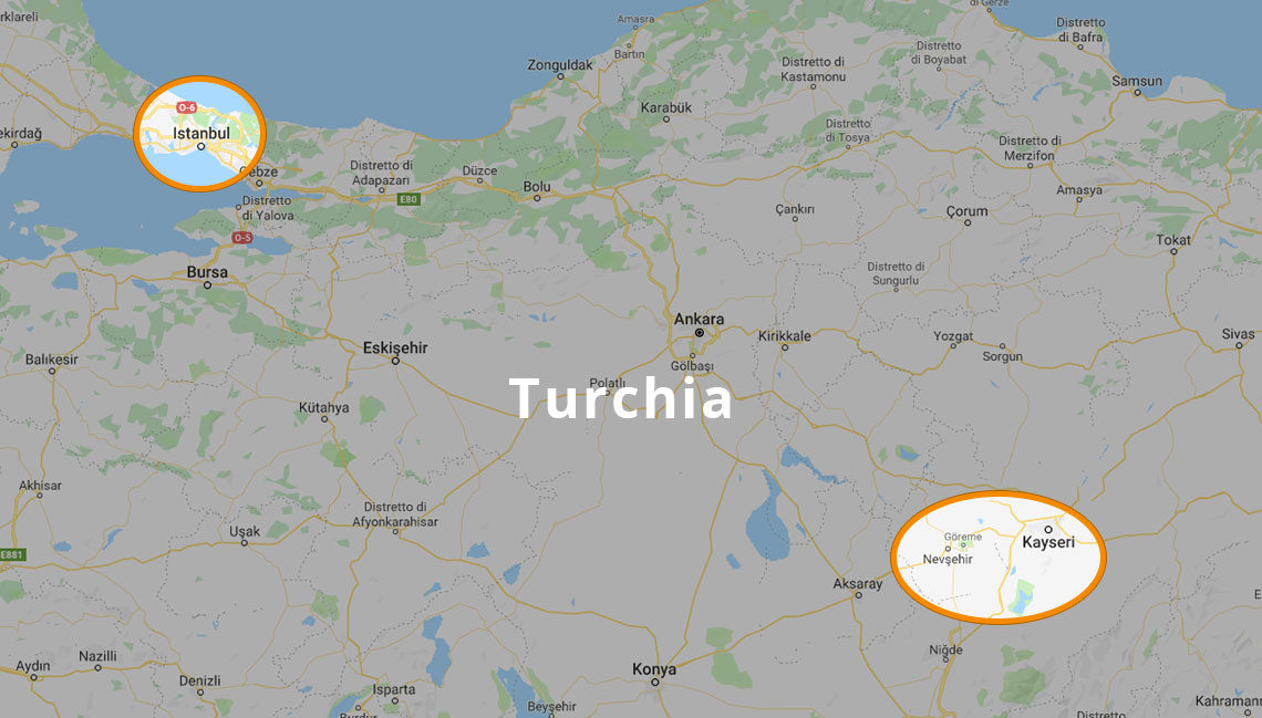 Mappa Turchia