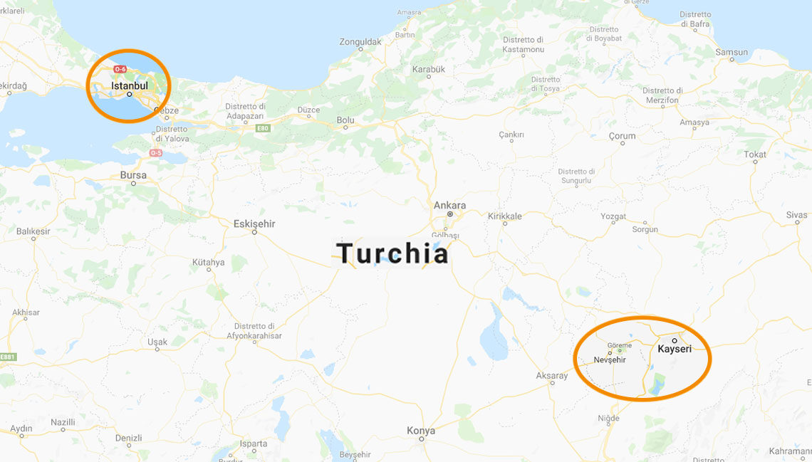 Mappa Turchia