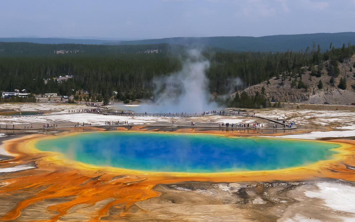 Grand Prismatic Pool In Yellowstone National Park