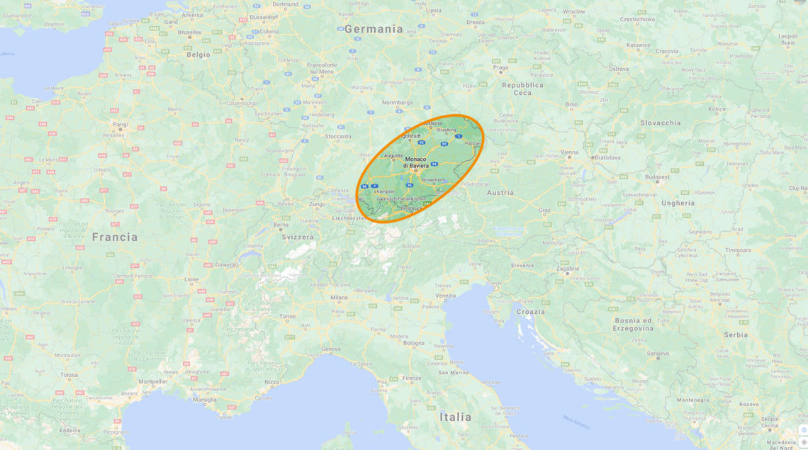Mappa Baviera