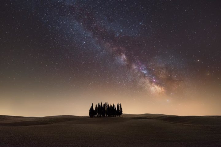 Val Orcia Toscana Nikon School Workshop Paesaggio Notturna Via Lattea Startrail 00018