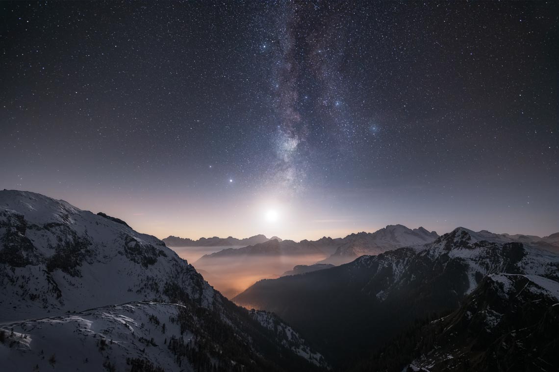 Dolomiti Foliage Autunno Nikon School Workshop Paesaggio Notturna Via Lattea Startrail 00016