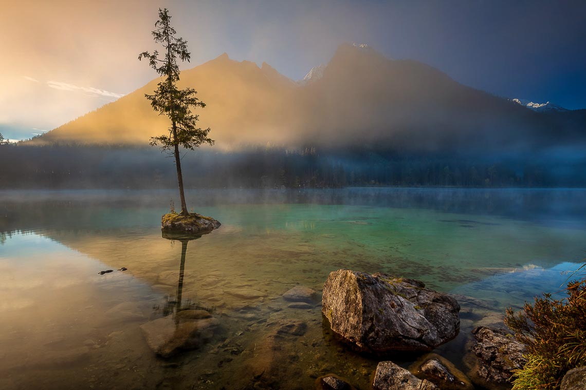 Lake Hintersee, German Alps, Germany. Image Of Lake Hintersee Lo