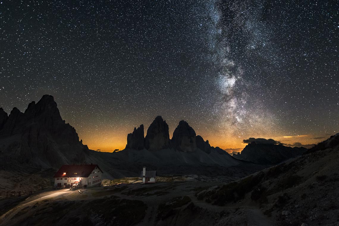 Dolomiti Nikon School Workshop Paesaggio Notturna Via Lattea Startrail 00015