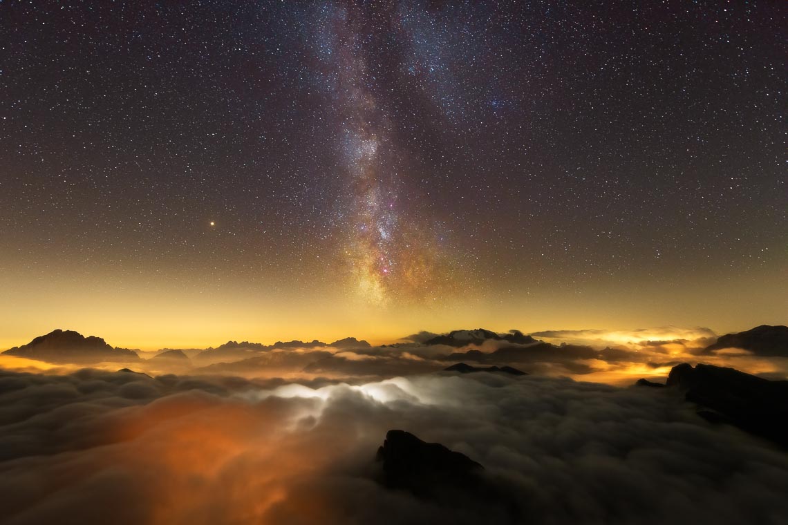 Dolomiti Nikon School Workshop Paesaggio Notturna Via Lattea Startrail 00023