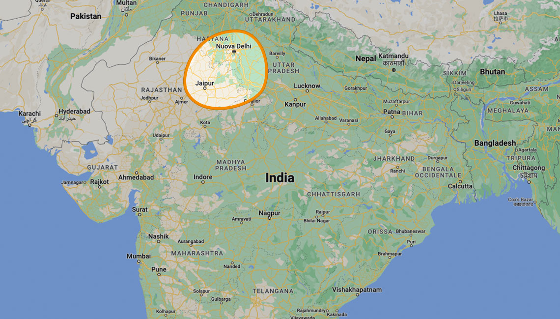 Mappa India Holi
